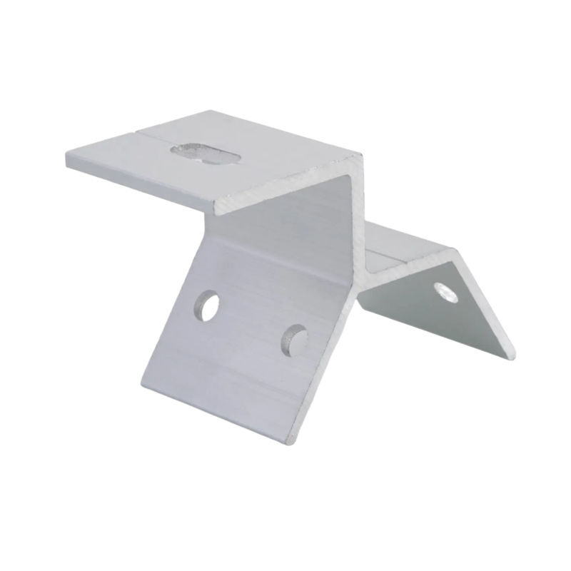 Morsetto in lega di alluminio con bulloni doppi e presa zigrinata per fissaggio strutturale resistente alle vibrazioni - Morsetto solare per tetto