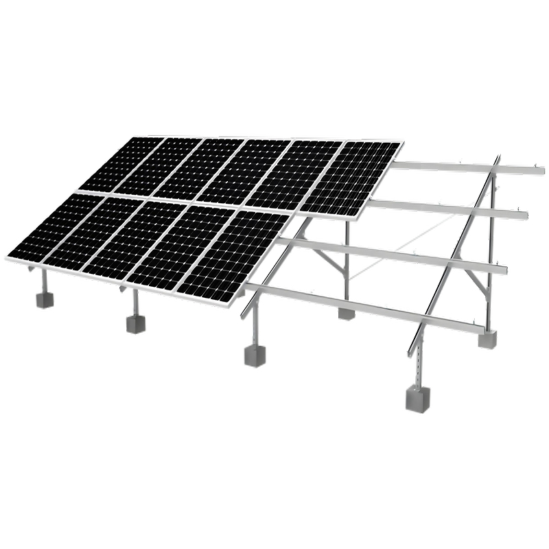 Sistema di montaggio solare Staffa di montaggio a terra Struttura in acciaio al carbonio per supporto pannello solare Vite di terra