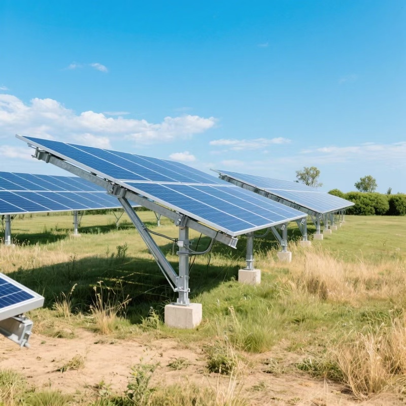 Struttura di montaggio a terra fotovoltaica Fondazione a vite di terra Sistema di montaggio a terra solare per centrale solare