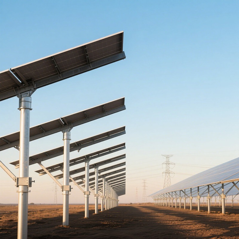 100MW-Class Hot-Dip Galvanized Steel Large-Span Solar Ground-Mounted Fixed Bracket System