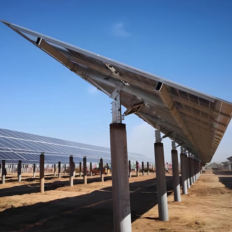 Staffe di montaggio solare a terra realizzate in acciaio zincato resistente con un design unico a palo che fornisce un montaggio stabile dei moduli solari